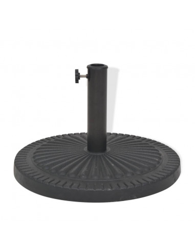 Base per Parasole Circolare in Resina Nera 14 kg