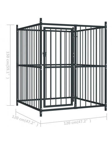 Canile da Esterno 120x120x150 cm