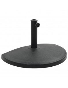 Base per Parasole Semicircolare in Poliresina 15 kg Nero
