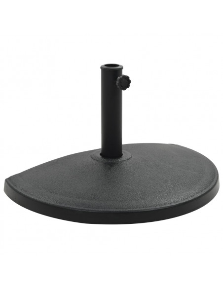 Base per Parasole Semicircolare in Poliresina 15 kg Nero