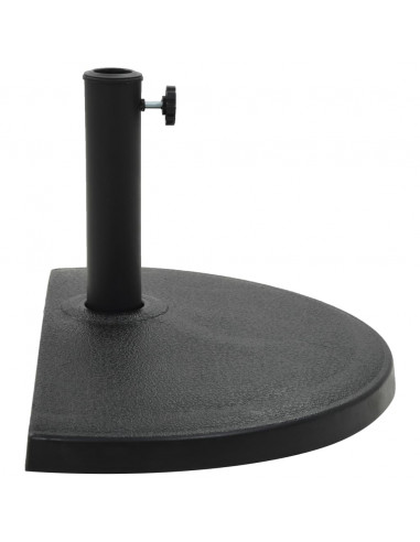 Base per Parasole Semicircolare in Poliresina 15 kg Nero