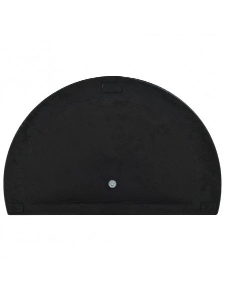 Base per Parasole Semicircolare in Poliresina 15 kg Nero
