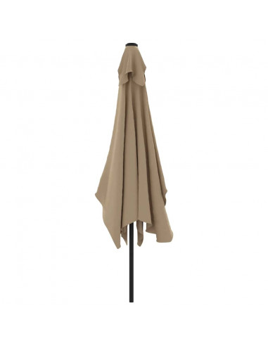 Ombrellone con Palo in Metallo 300x200 cm Grigio Talpa