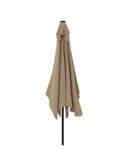 Ombrellone con Palo in Metallo 300x200 cm Grigio Talpa
