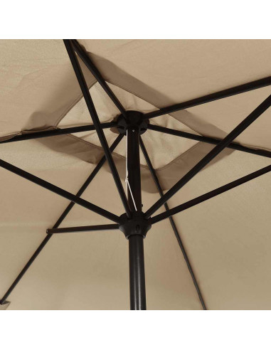 Ombrellone con Palo in Metallo 300x200 cm Grigio Talpa