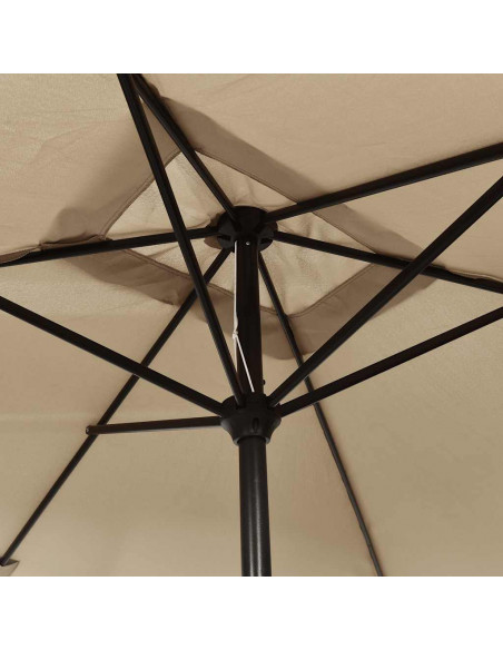 Ombrellone con Palo in Metallo 300x200 cm Grigio Talpa