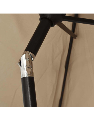 Ombrellone con Palo in Metallo 300x200 cm Grigio Talpa