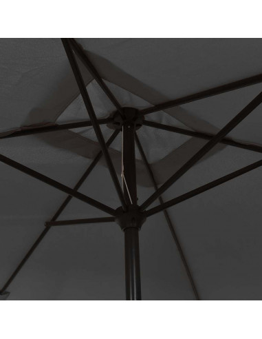 Ombrellone con Palo in Metallo 300x200 cm Antracite