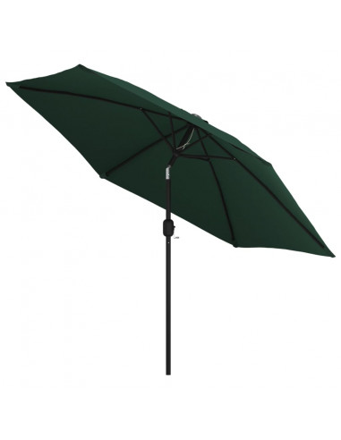 Parasole verde 3 m palo in acciaio