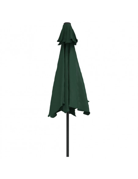 Parasole verde 3 m palo in acciaio