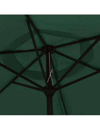 Parasole verde 3 m palo in acciaio