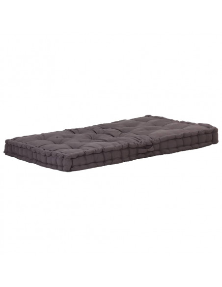 Cuscino per Pallet e Pavimento in Cotone 120x80x10 cm Antracite