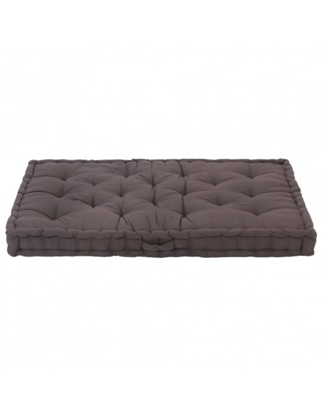 Cuscino per Pallet e Pavimento in Cotone 120x80x10 cm Antracite