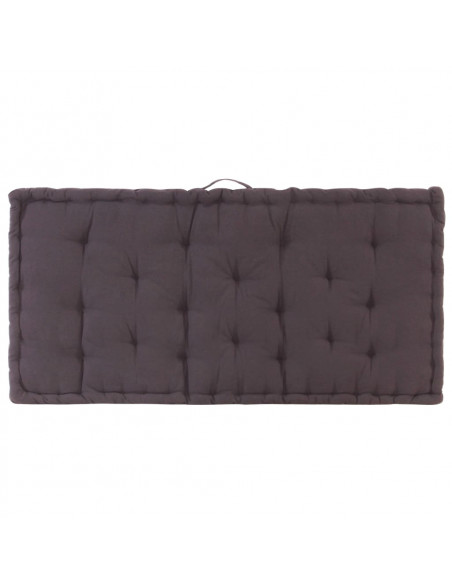 Cuscino per Pallet e Pavimento in Cotone 120x80x10 cm Antracite