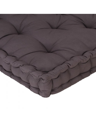 Cuscino per Pallet e Pavimento in Cotone 120x80x10 cm Antracite