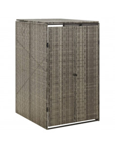 Copribidone Singolo Grigio 70x80x117 cm in Polyrattan