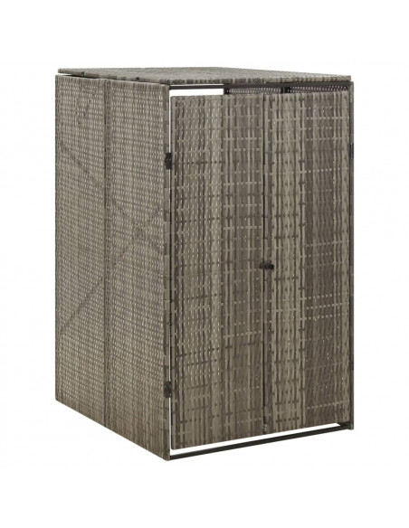 Copribidone Singolo Grigio 70x80x117 cm in Polyrattan