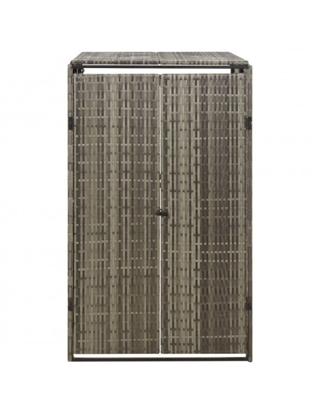 Copribidone Singolo Grigio 70x80x117 cm in Polyrattan