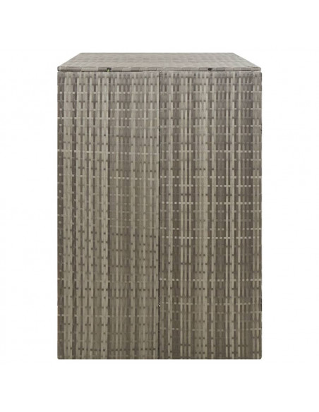Copribidone Doppio Grigio 140x80x117 cm in Polyrattan