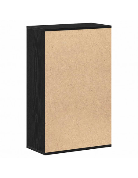 Libreria Rovere Nero 50x25x80 cm in Legno Multistrato