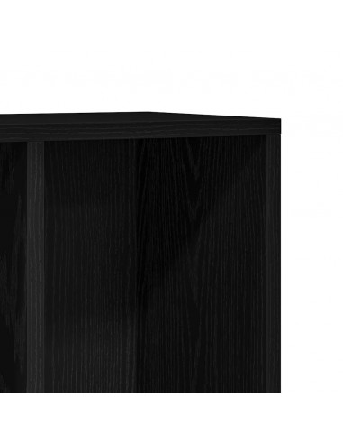 Libreria Rovere Nero 50x25x80 cm in Legno Multistrato