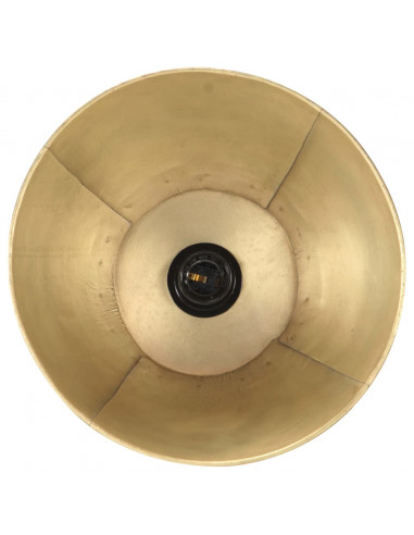 Lampada da Pavimento Ottone E27 in Legno Massello di Mango