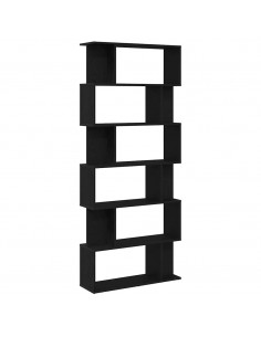 Libreria Rovere Nero 80x24x190,5 cm in Legno Multistrato