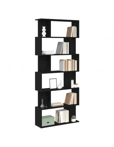Libreria Rovere Nero 80x24x190,5 cm in Legno Multistrato