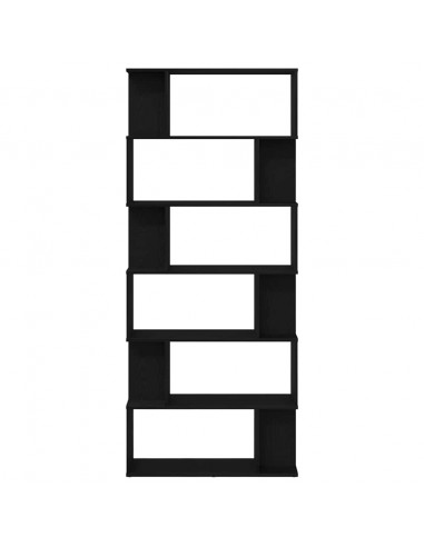 Libreria Rovere Nero 80x24x190,5 cm in Legno Multistrato