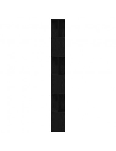 Libreria Rovere Nero 80x24x190,5 cm in Legno Multistrato