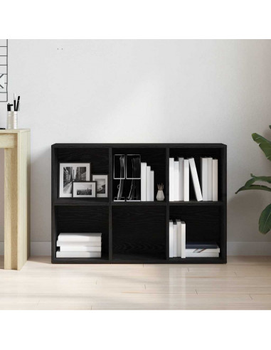 Libreria Rovere Nero 66x30x98 cm in Legno Multistrato
