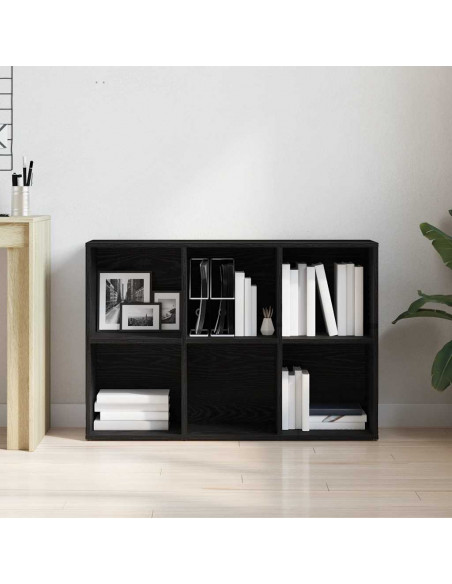 Libreria Rovere Nero 66x30x98 cm in Legno Multistrato