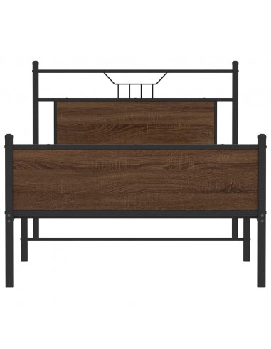 Giroletto senza Materasso Rovere Marrone 100x190 cm Truciolato