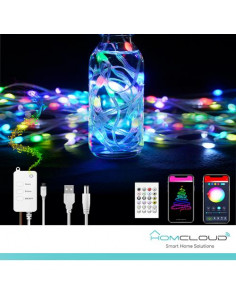 Homcloud Corda in PVC di Luci Decorative Smart RGB-IC OUTDOOR Wi-Fi + Bluetooth 10M IP65