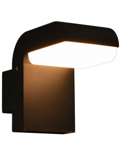 Lampada da Parete da Esterno a LED 9 W Nera Ovale