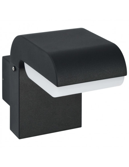 Lampada da Parete da Esterno a LED 9 W Nera Ovale