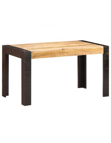 Tavolo da Pranzo 140x70x76 cm in Legno Massello di Mango Grezzo