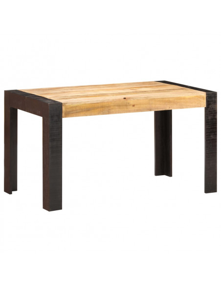 Tavolo da Pranzo 140x70x76 cm in Legno Massello di Mango Grezzo