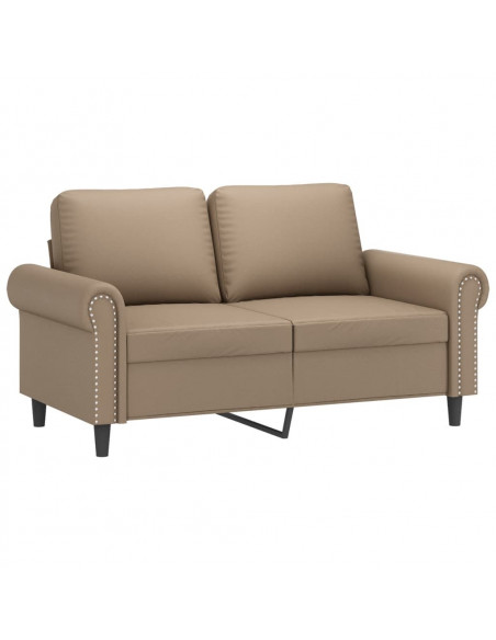 Set di Divani 3 pz con Cuscini cappuccino in Similpelle