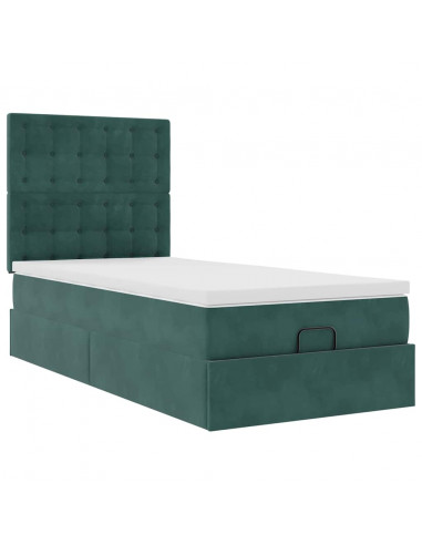 Struttura Letto Pouf con Materassi 80x200 cm Velluto