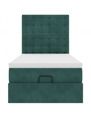 Struttura Letto Pouf con Materassi 80x200 cm Velluto