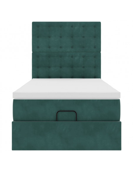 Struttura Letto Pouf con Materassi 80x200 cm Velluto