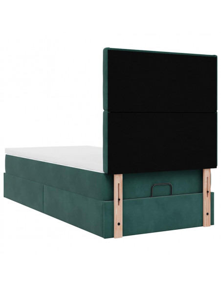 Struttura Letto Pouf con Materassi 80x200 cm Velluto