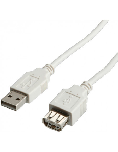 STANDARD CAVO USB2.0 CABLE, A-A, M/F, BEIGE, 3M