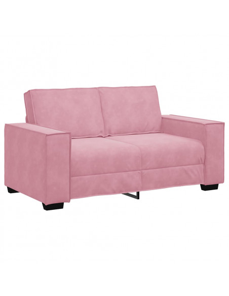 Set di Divani 2 pz con Cuscini rosa in Velluto