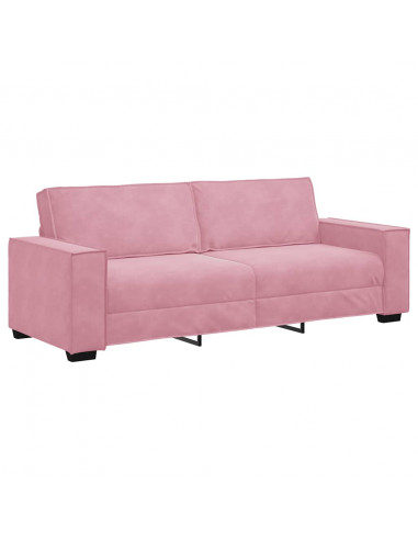 Set di Divani 2 pz con Cuscini rosa in Velluto