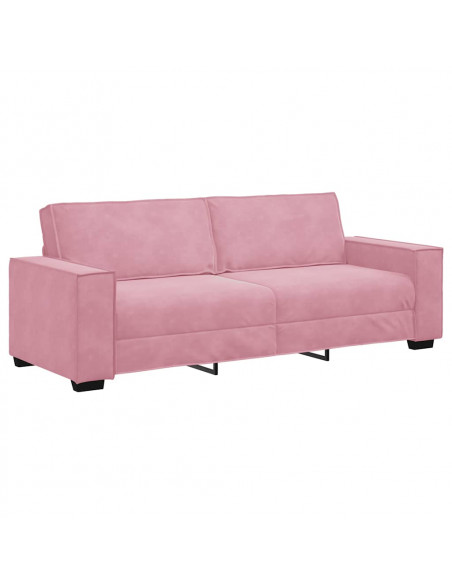 Set di Divani 2 pz con Cuscini rosa in Velluto