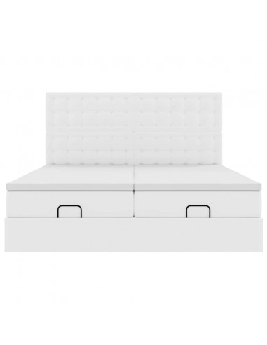 Struttura Letto Pouf con Materassi 160x200 cm Similpelle