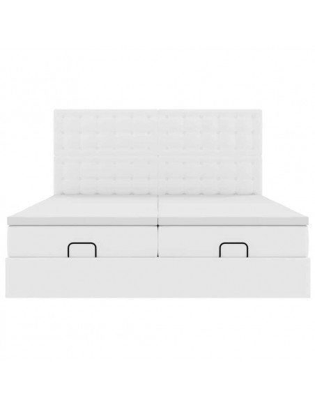 Struttura Letto Pouf con Materassi 160x200 cm Similpelle