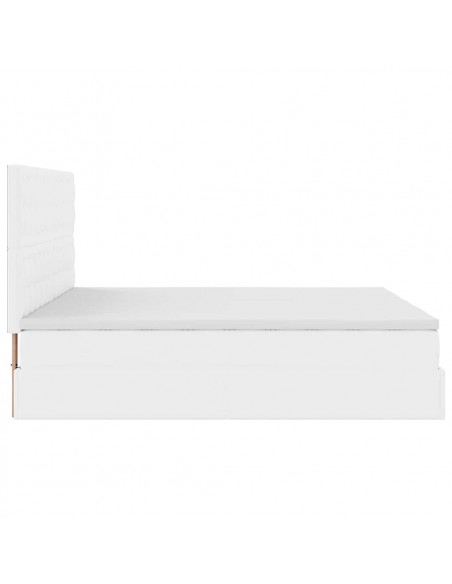 Struttura Letto Pouf con Materassi 160x200 cm Similpelle